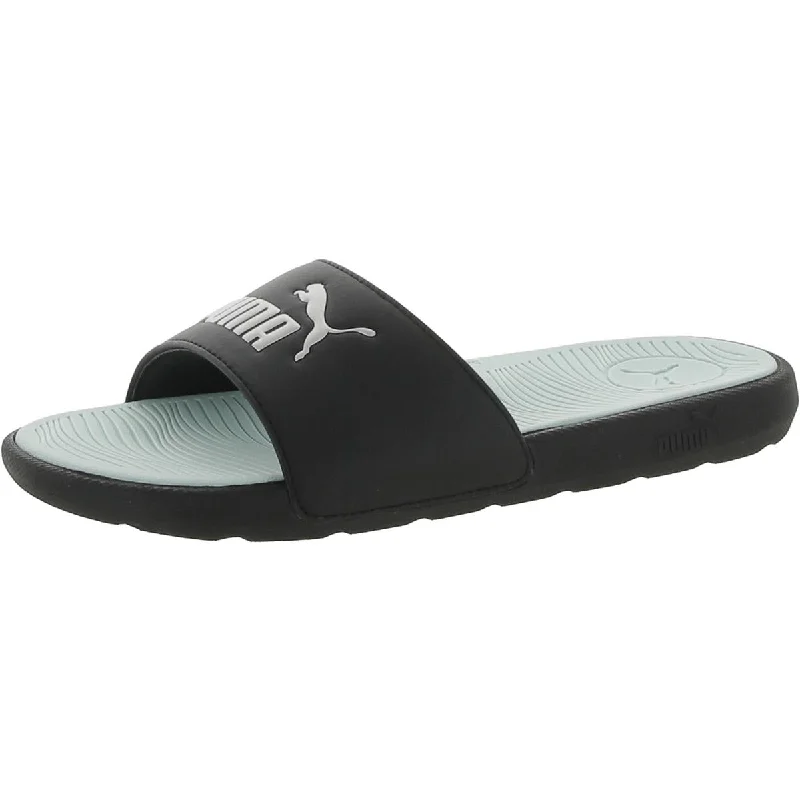 Plus Size Women's Wide - Width Platform Sandals in Black for Added Comfort and HeightPuma Womens Cool Cat 2.0 Flat Slip-On Pool Slides