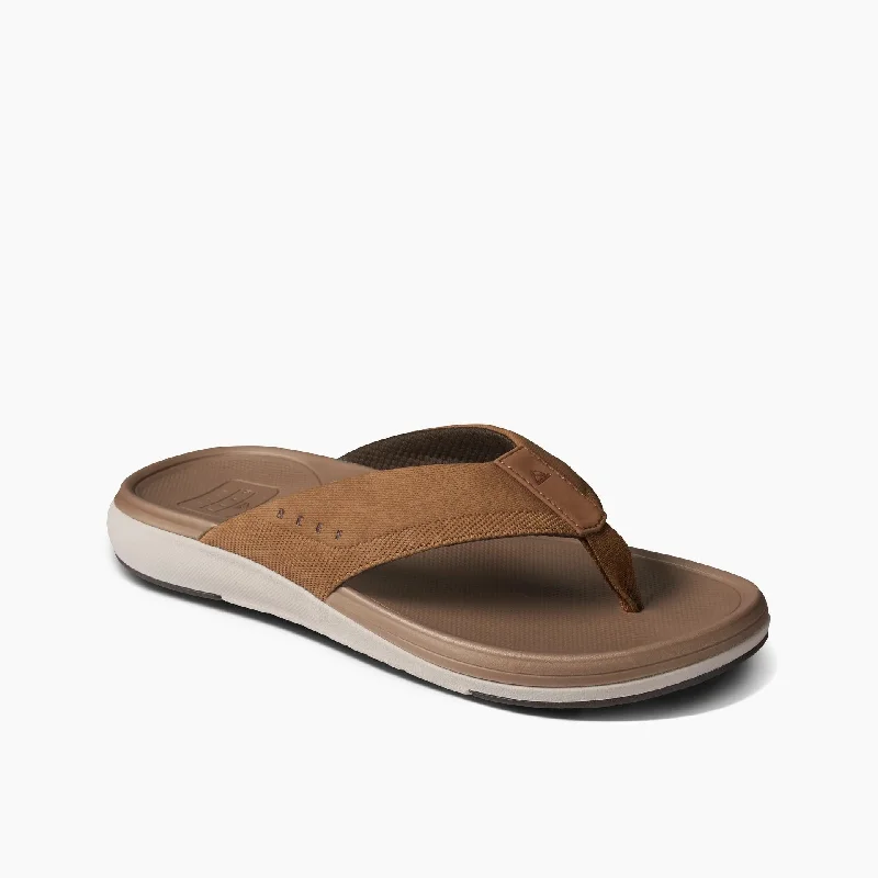 Women's Flat Slide Sandals with a Memory Foam Insole in White for All - Day ComfortReef Sandals Mens Nitrogen-Infused EVA Foam