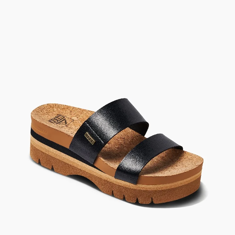 Elastic - Strap Women's Sandals with a Padded Toe in Teal for Easy On - and - OffReef Sandals Woman Vegan Leather Two Strap Slide