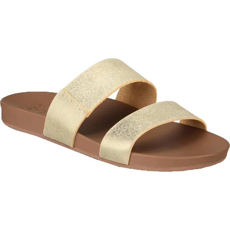 Women's Sandals with a Floral - Printed Upper in Pink for a Feminine Spring LookReef Womens Vista Pool Metallic Slide Sandals