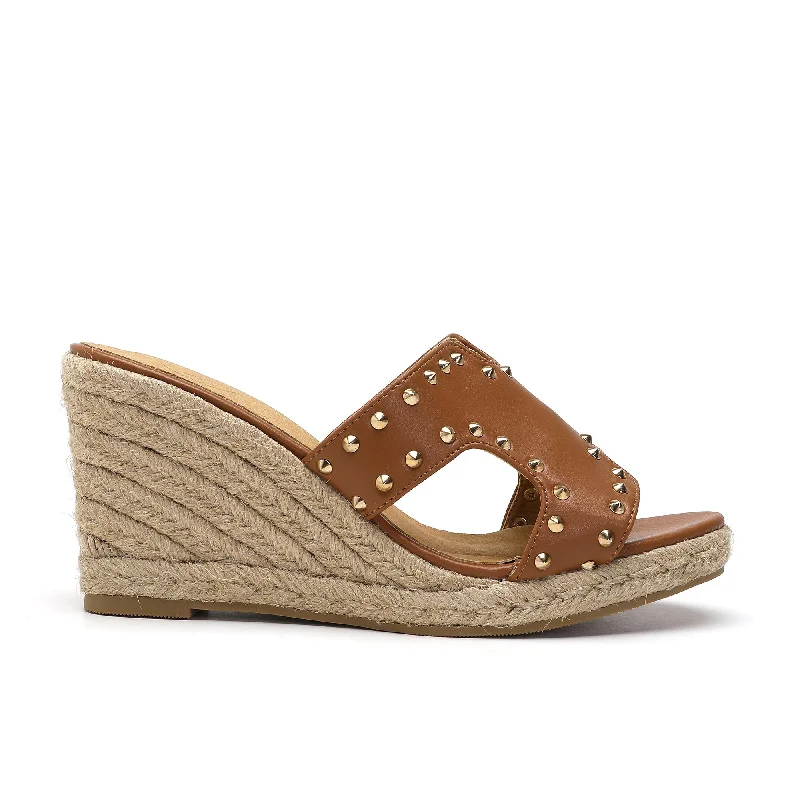 Women's Sandals with a Glitter - Coated Strap in Gold for a Sparkly Summer OutfitRegina Brown Espadrilles