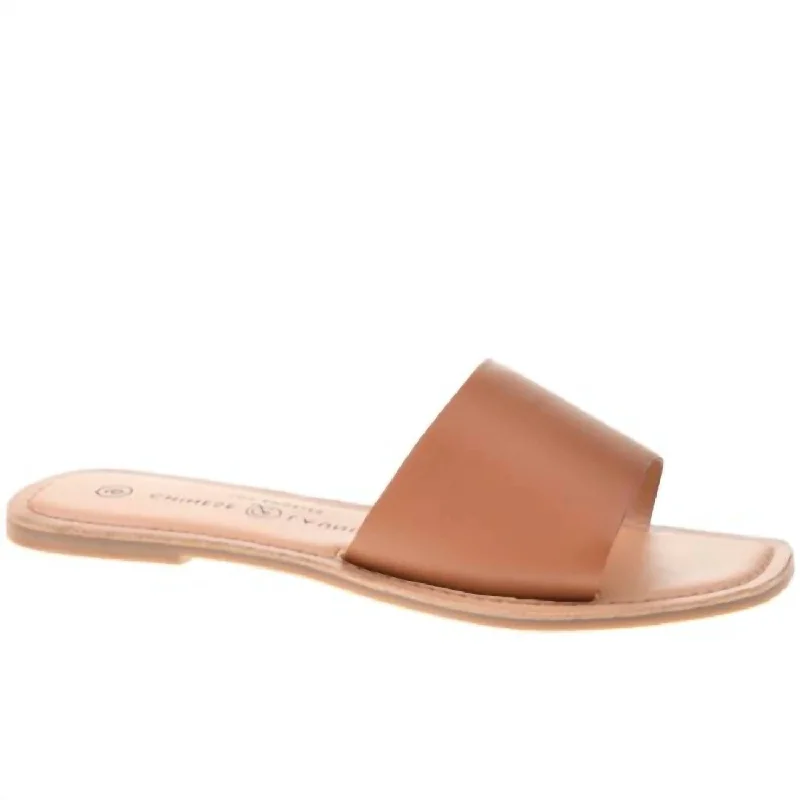 Anti - Slip Women's Sandals with a Grooved Sole in Green for Outdoor AdventuresRegina Slide Sandal In Tan