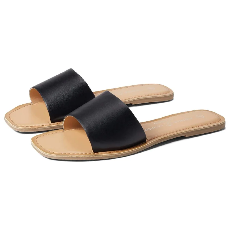 Women's Sandals with a Floral - Printed Upper in Pink for a Feminine Spring LookRegina Slides In Black