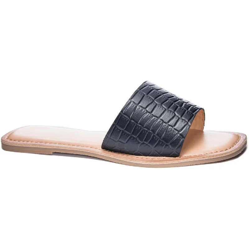 Women's Leather - Strapped Sandals with a Braided Detail in Brown for a Rustic AppealRegina Womens Leather Metallic Flip-Flops