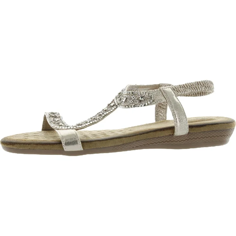 Orthopedic Women's Sandals with Arch Support in Gray for Foot HealthResa Womens Cushioned Footbed Stretch Slingback Sandals