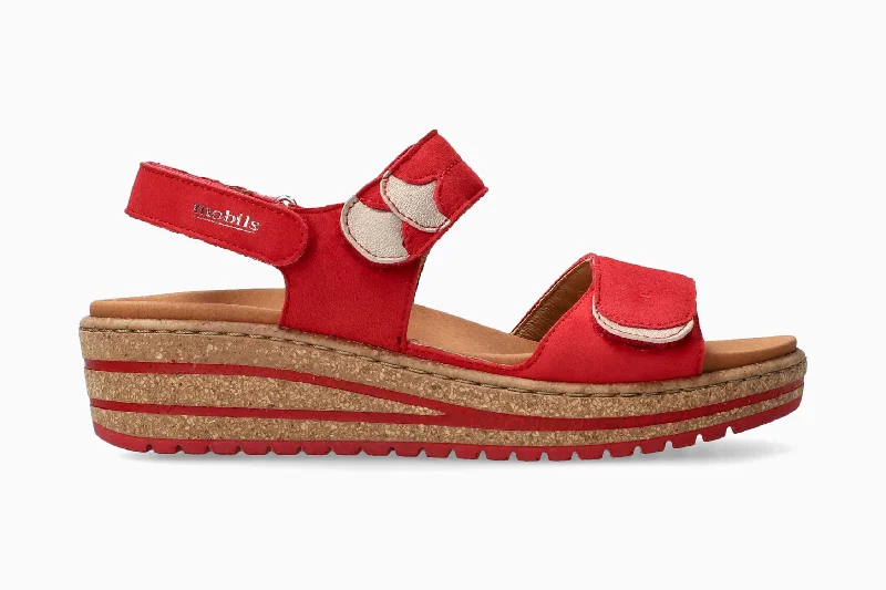Women's Leather - Strapped Sandals with a Braided Detail in Brown for a Rustic AppealRiley - Scarlet