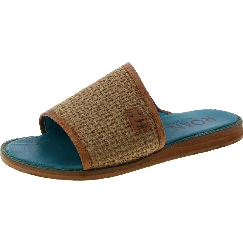Women's Strappy Gladiator Sandals with Buckle Closures in Tan for a Boho LookRoan by Bed Stu Womens Hara Leather Woven Slide Sandals