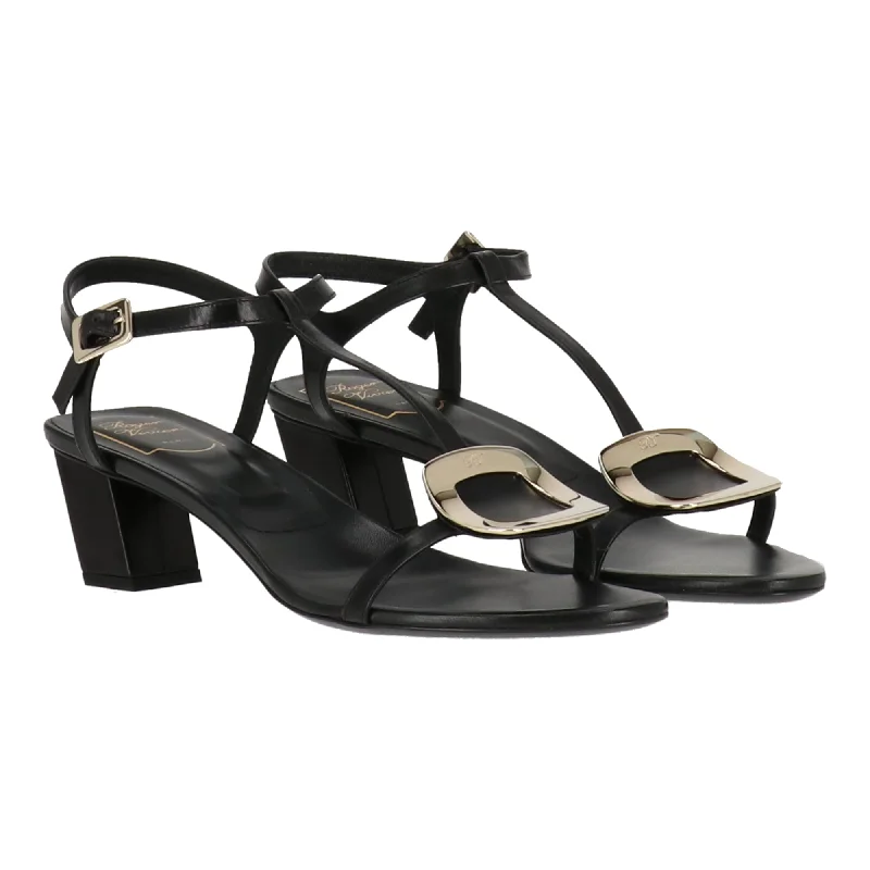 Adjustable Strap Women's Sandals with a Padded Heel in Pink for a Custom FitRoger Vivier Womens Black Sandal