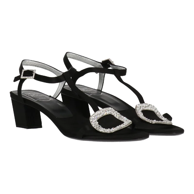 Elastic - Strap Women's Sandals with a Padded Toe in Teal for Easy On - and - OffRoger Vivier Womens Black Sandal