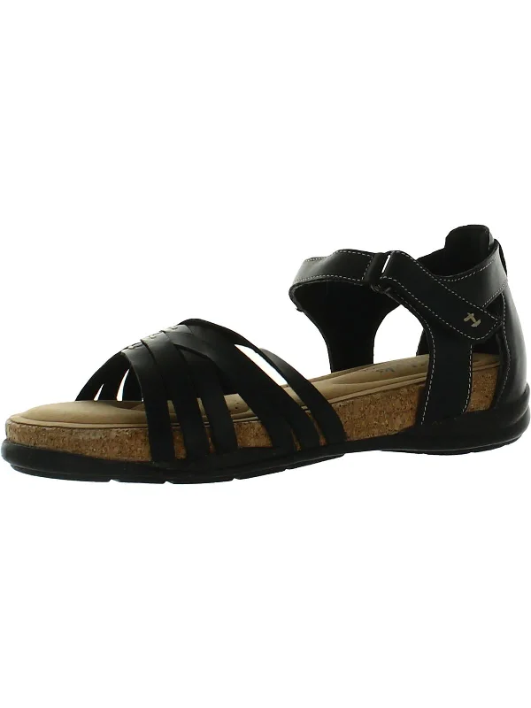 Women's Strappy Gladiator Sandals with Buckle Closures in Tan for a Boho LookRoseville Cove Womens Leather Comfort Wedge Sandals