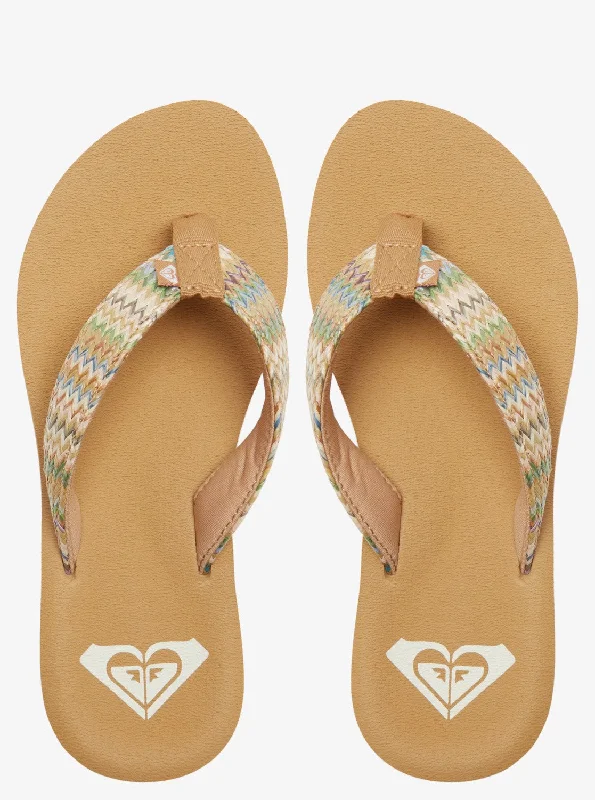 Women's Strappy Gladiator Sandals with Buckle Closures in Tan for a Boho LookRoxy Sandals Braided Raffia Upper