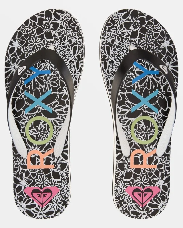 Women's Cork - Soled Espadrille Sandals with a Rope - Trimmed Upper in Navy for a Summer VibeRoxy Sandals Woman Flip-Flops Synthetic Upper