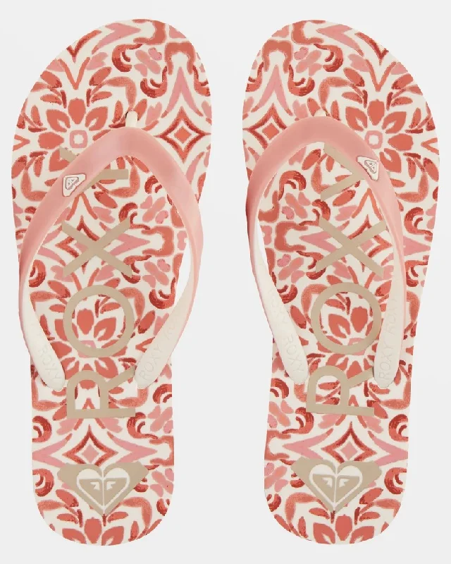 Women's Sandals with a Floral - Printed Upper in Pink for a Feminine Spring LookRoxy Sandals Woman Flip-Flops Synthetic Upper