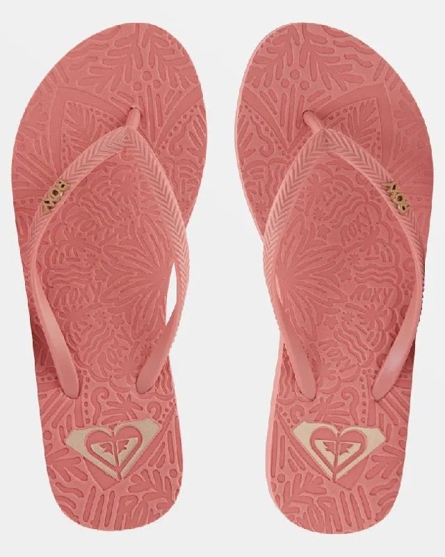 Lightweight Women's Mesh - Paneled Sandals in Yellow for BreathabilityRoxy Sandals Womans Flip Flops Synthetic Upper