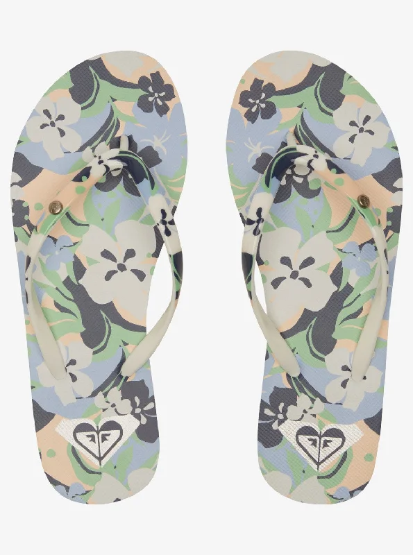 Elastic - Strap Women's Sandals with a Padded Toe in Teal for Easy On - and - OffRoxy Sandals Woman's Printed Upper