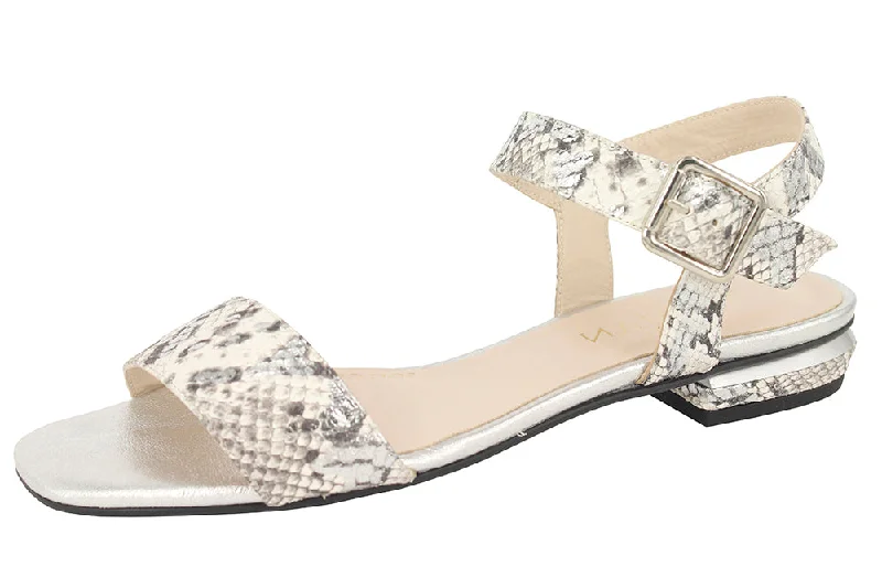 Women's Ankle - Strap Sandals with a Block Heel in Red for a Sophisticated Style1120 - REAL BLANCO
