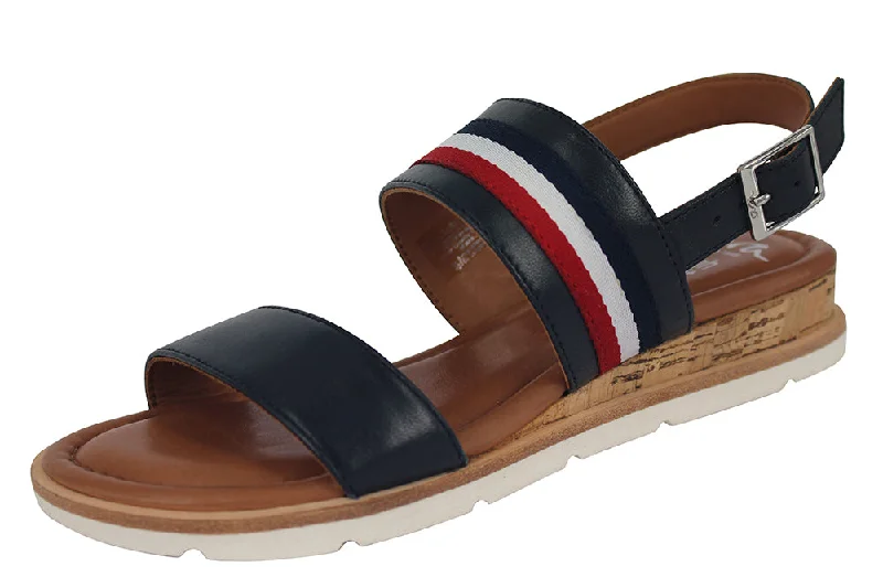 Plus Size Women's Wide - Width Platform Sandals in Black for Added Comfort and Height28705 - BLUE