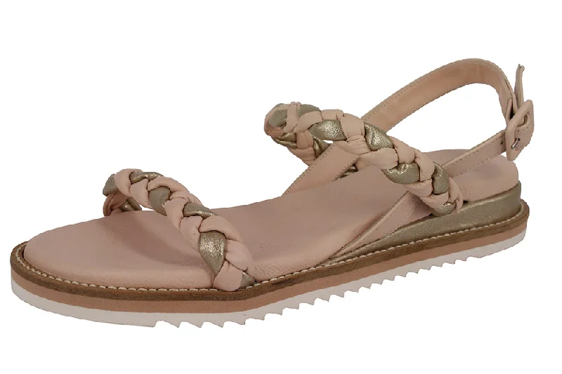 Women's Cork - Soled Espadrille Sandals with a Rope - Trimmed Upper in Navy for a Summer Vibe1004 -  VEGAS NUDE
