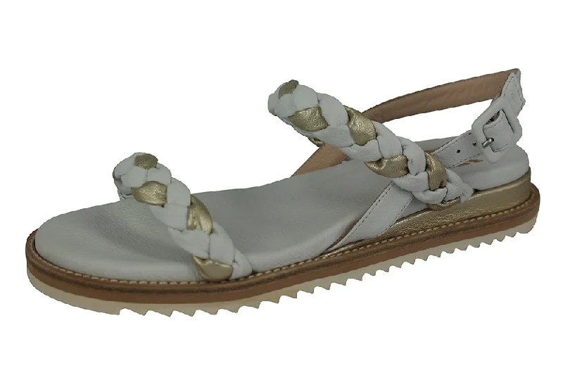 Sustainable Women's Recycled Material Sandals in Beige for Eco - Conscious Shoppers1004 -  VEGAS BLANCO
