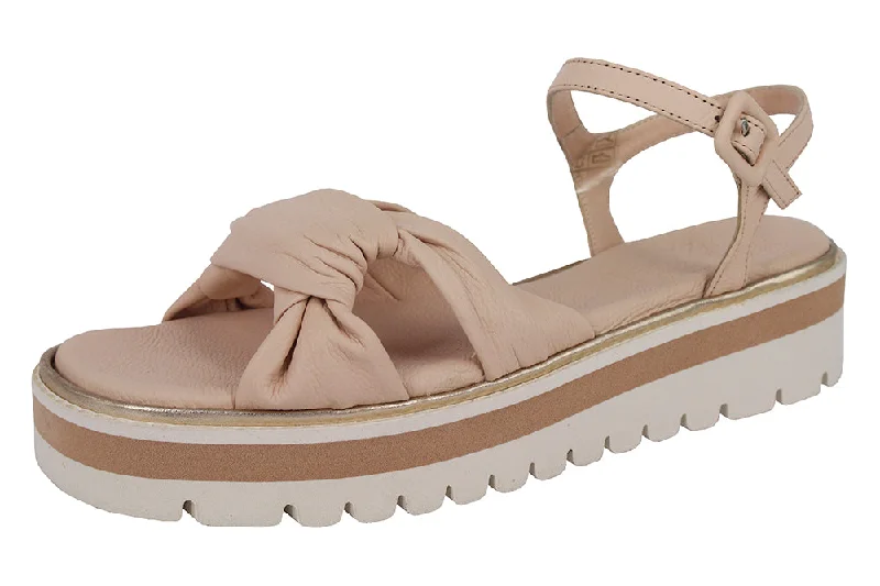 Adjustable Strap Women's Sandals with a Padded Heel in Pink for a Custom Fit1009 - VEGAS NUDE