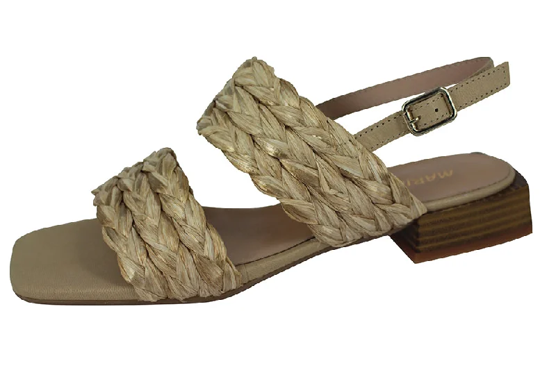 Elastic - Strap Women's Sandals with a Padded Toe in Teal for Easy On - and - OffOLIVIA - MARINA NATURAL