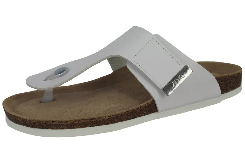 Waterproof Women's Rubber Beach Sandals with Arch Support in Blue for Water Activities17016 - WHITE