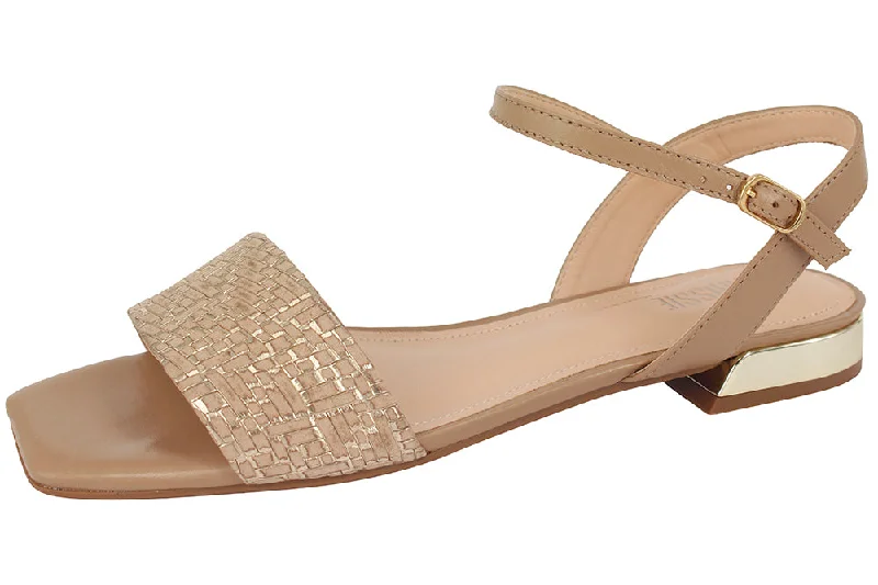 Orthopedic Women's Sandals with Arch Support in Gray for Foot Health684 - WEAVE LIGHT GOLD / TAUPE