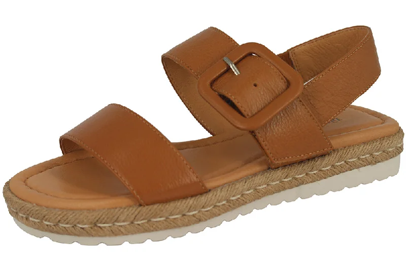 Women's Flat Slide Sandals with a Memory Foam Insole in White for All - Day ComfortSILASY - DARK TAN