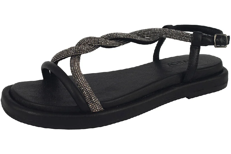 Lightweight Women's Mesh - Paneled Sandals in Yellow for BreathabilityMADDEN - NAPPA BLACK