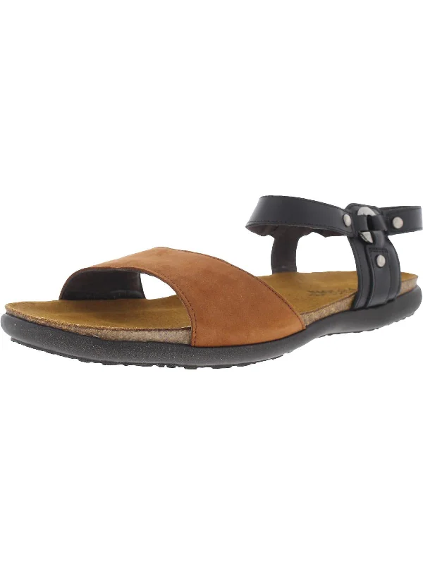 Waterproof Women's Rubber Beach Sandals with Arch Support in Blue for Water ActivitiesSabrina Womens Suede Slip-On Ankle Strap