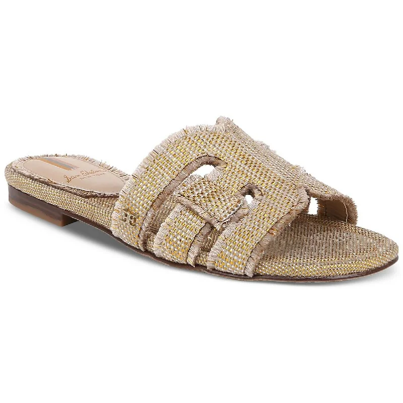 Women's Rhinestone - Embellished Open - Toe Sandals in Silver for a Glamorous Party LookSam Edelman Womens BAY FRAY Comfort Insole Round toe Flatform Sandals