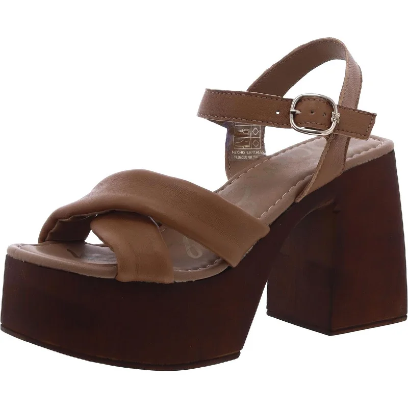 Women's Sandals with a Wedge Heel and a Tassel Detail in Orange for a Trendy LookSam Edelman Womens Leather Ankle Strap Platform Sandals