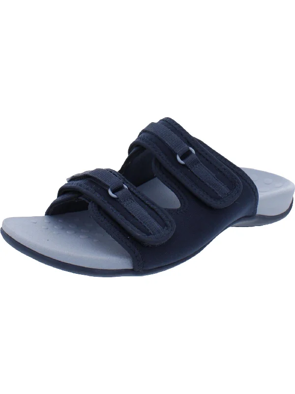 Anti - Slip Women's Sandals with a Grooved Sole in Green for Outdoor AdventuresSarah Womens Strappy Slip On Slide Sandals