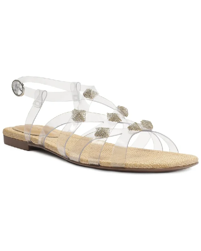 Lightweight Women's Mesh - Paneled Sandals in Yellow for BreathabilitySCHUTZ Georgia Flat Leather Flat