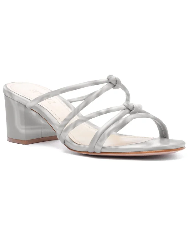 Women's Sandals with a Glitter - Coated Strap in Gold for a Sparkly Summer OutfitSCHUTZ Princey Leather Sandal