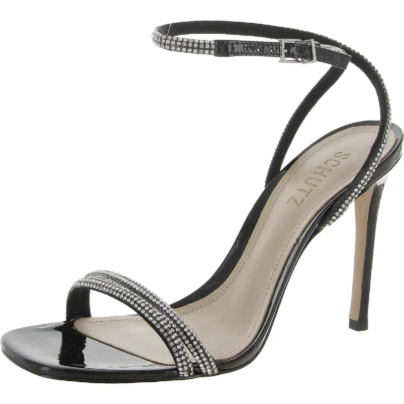 Elastic - Strap Women's Sandals with a Padded Toe in Teal for Easy On - and - OffSchutz Womens Altina Glam Ankle Strap Rhinestone Heels
