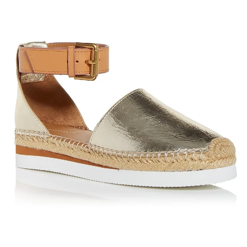 Women's Thong Sandals with a Beaded Design in Multicolor for a Beachy AestheticSee by Chloe Womens Ankle Strap Flat Espadrilles