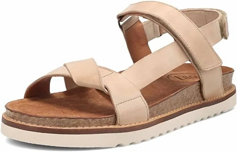 Adjustable Strap Women's Sandals with a Padded Heel in Pink for a Custom FitSideways In Stone