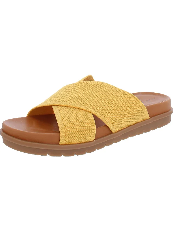 Women's Ankle - Strap Sandals with a Block Heel in Red for a Sophisticated StyleSieko Womens Woven Slide On Slide Sandals