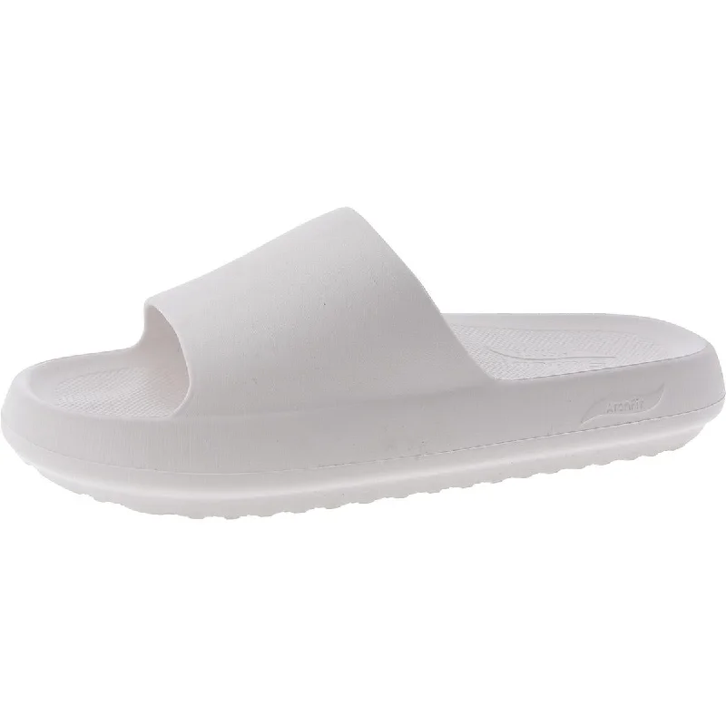 Waterproof Women's Rubber Beach Sandals with Arch Support in Blue for Water ActivitiesSkechers Womens Arch Fit Horizon Cushioned Footbed Slip-On Pool Slides
