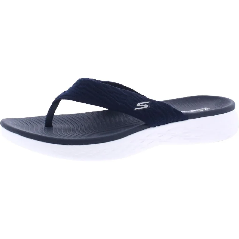 Women's Cork - Soled Espadrille Sandals with a Rope - Trimmed Upper in Navy for a Summer VibeSkechers Womens On The Go 600-Sunny Knit Casual Flip-Flops