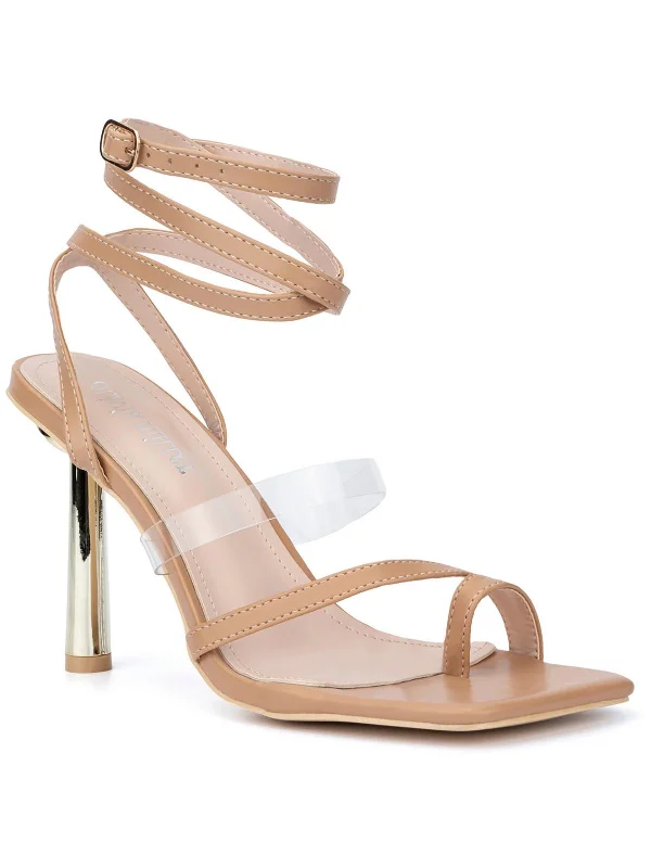 Adjustable Strap Women's Sandals with a Padded Heel in Pink for a Custom FitSloane Womens Strappy Thong Heels