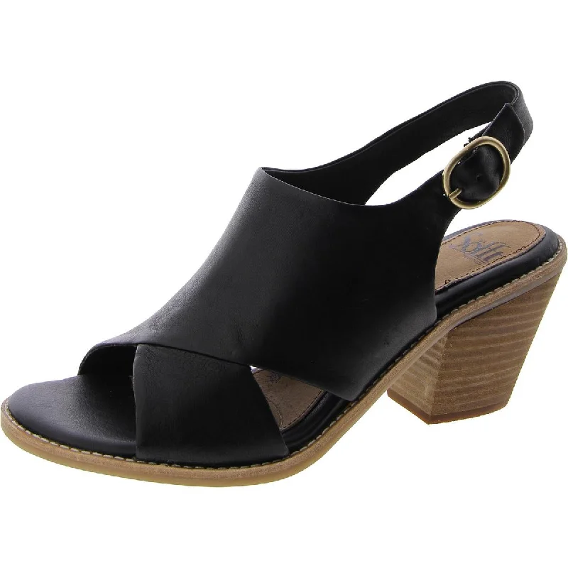 Women's Strappy Gladiator Sandals with Buckle Closures in Tan for a Boho LookSofft Womens Mendi Leather Block Heel Slingback Sandals