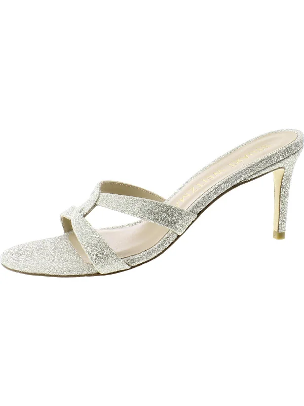 Women's Flat Slide Sandals with a Memory Foam Insole in White for All - Day ComfortSoiree Sleek 75 Womens Leather Open Toe Heels