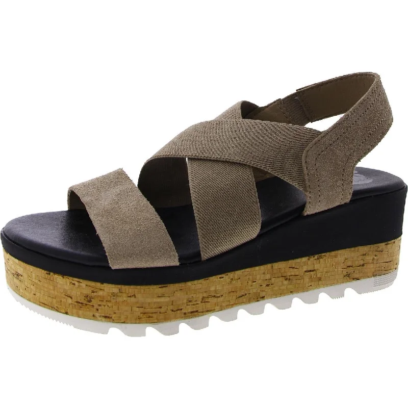 Women's Cork - Soled Espadrille Sandals with a Rope - Trimmed Upper in Navy for a Summer VibeSorel Womens Leather Open Toe Wedge Sandals