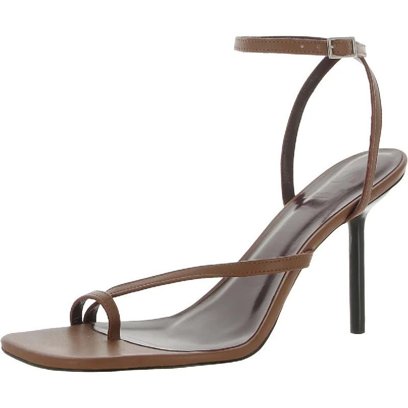 Plus Size Women's Wide - Width Platform Sandals in Black for Added Comfort and HeightSTAUD Womens Mona Leather Ankle Strap Heels