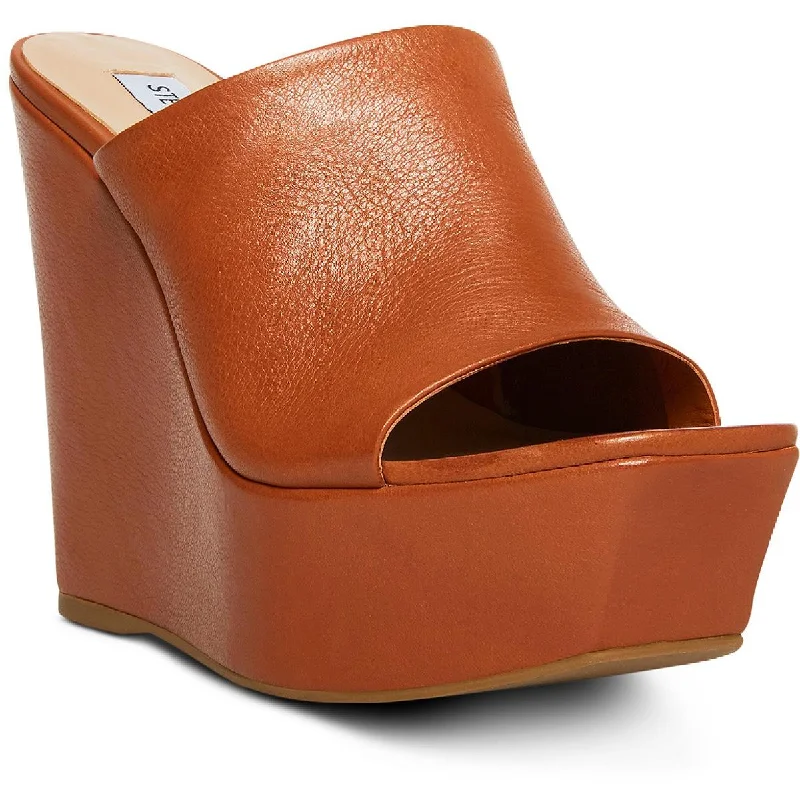 Women's Sandals with a Wedge Heel and a Tassel Detail in Orange for a Trendy LookSteve Madden Womens Barona Leather Open Toe Wedge Sandals