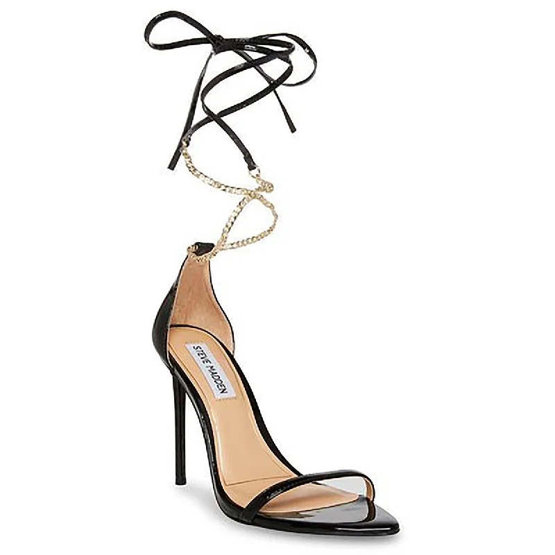 Women's Sandals with a Glitter - Coated Strap in Gold for a Sparkly Summer OutfitSteve Madden Womens Fizzed Patent Pointed Toe Heels