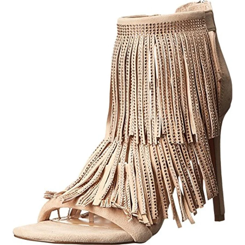 Elastic - Strap Women's Sandals with a Padded Toe in Teal for Easy On - and - OffSteve Madden Womens Fringly Suede Rhinestone Heels