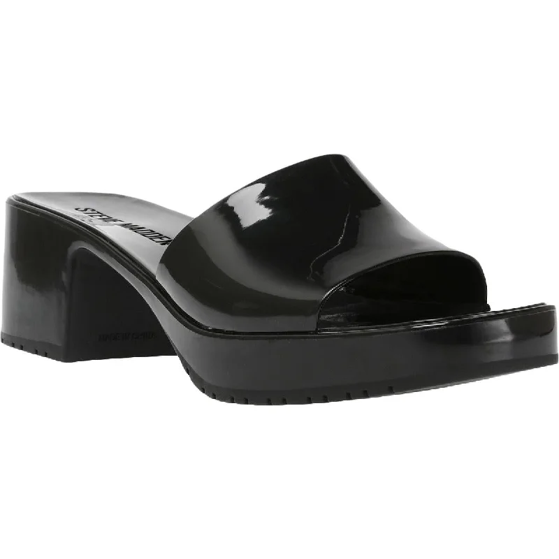 Women's Flat Slide Sandals with a Memory Foam Insole in White for All - Day ComfortSteve Madden Womens Harlin Solid  Heel Sandals